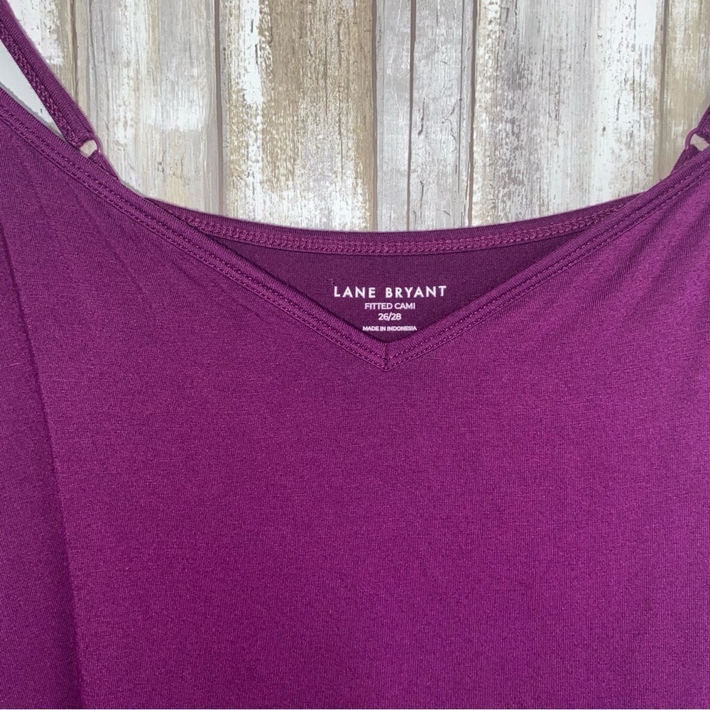Lane Bryant Fitted Stretch Cami Tank Top Dark Purple Women’s 26/28 Plus Size - Picture 5 of 7